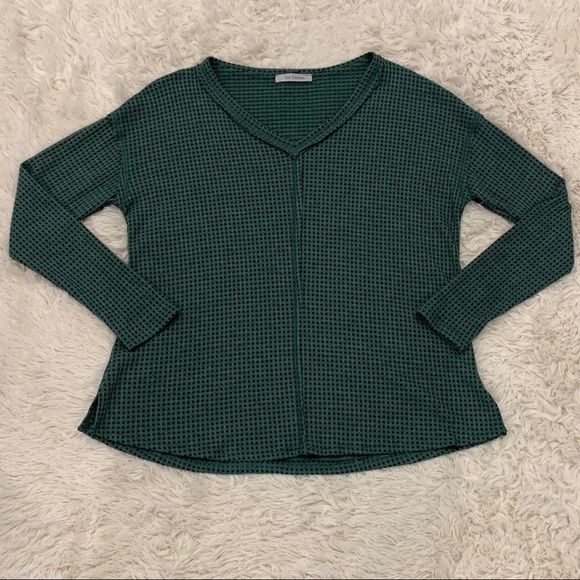🆕 CES FEMME Sweater Top Women’s SMALL Waffle Knit - Picture 2 of 6